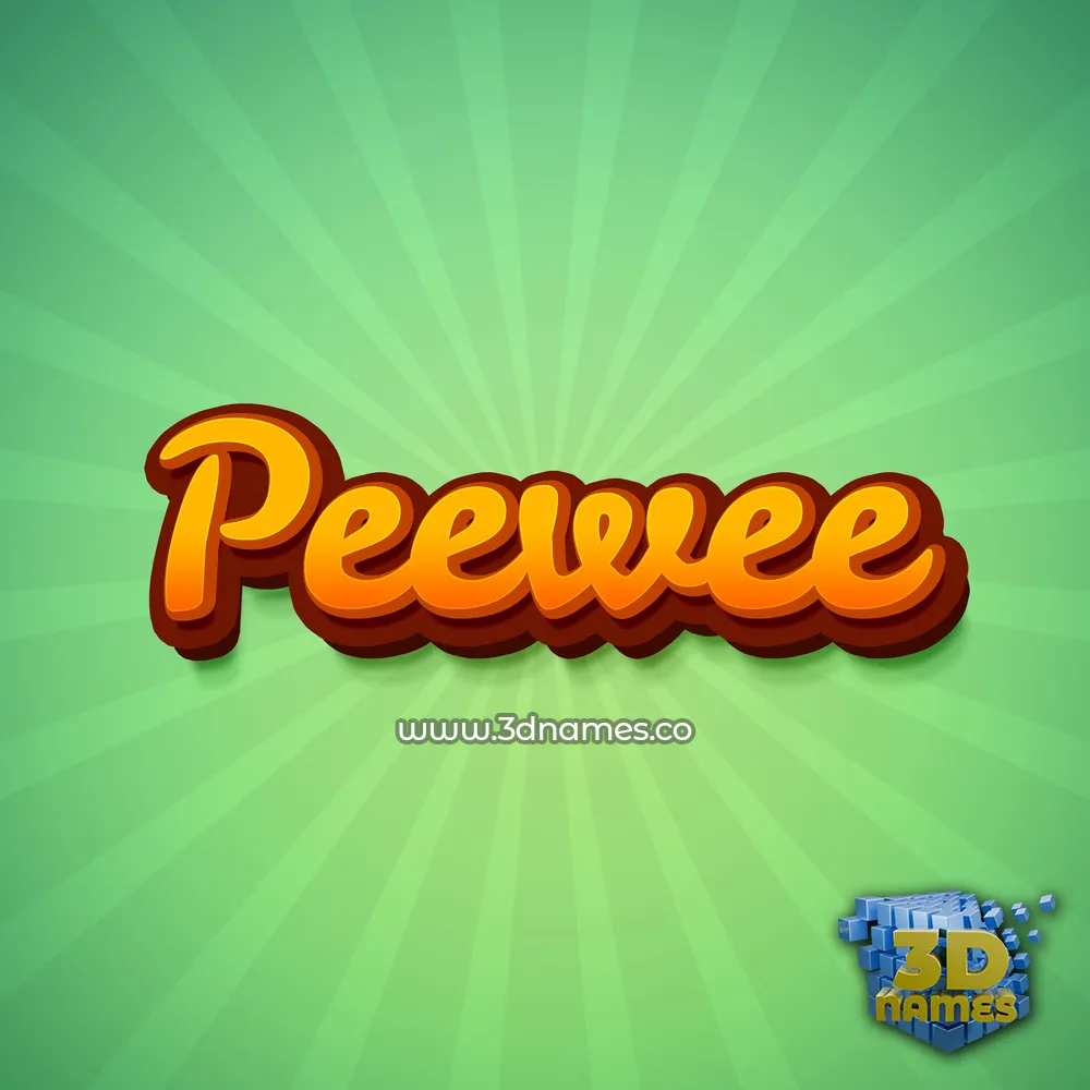 peewee in Green Rays style - 3D name wallpaper