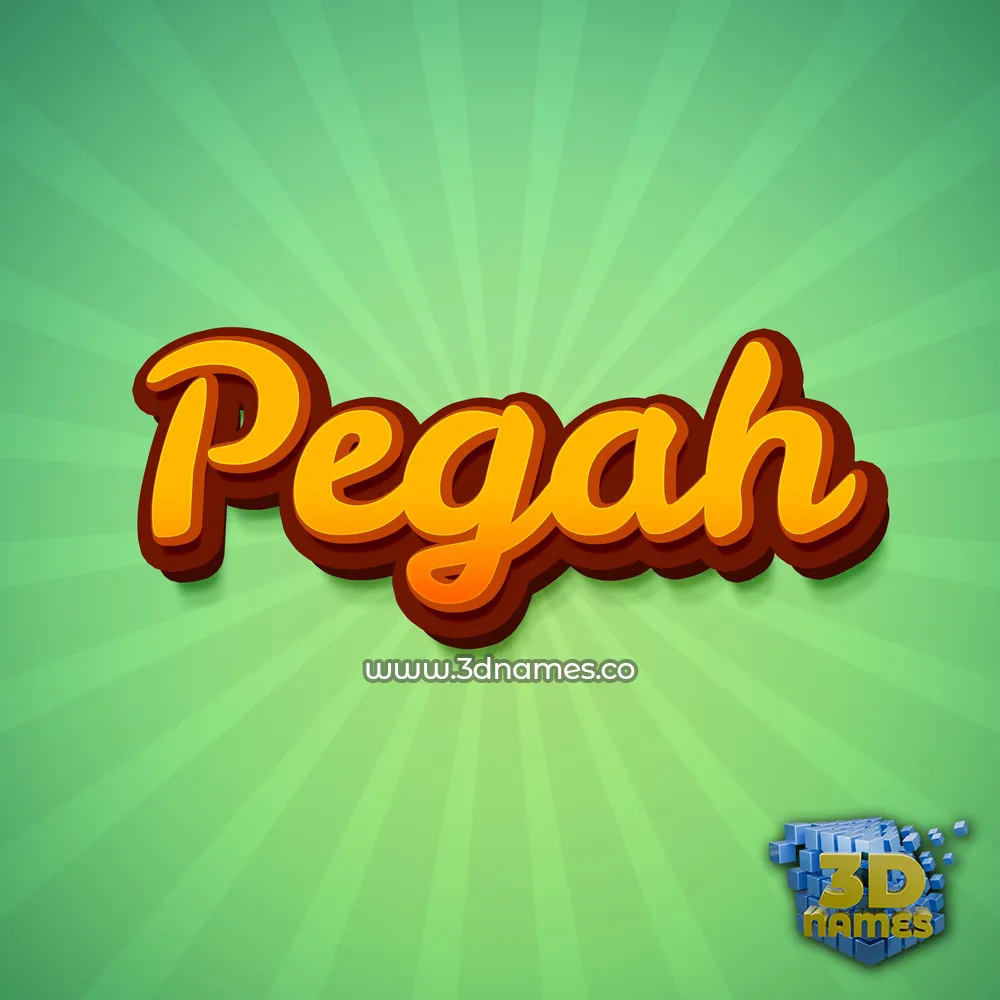 pegah in Green Rays style - 3D name wallpaper