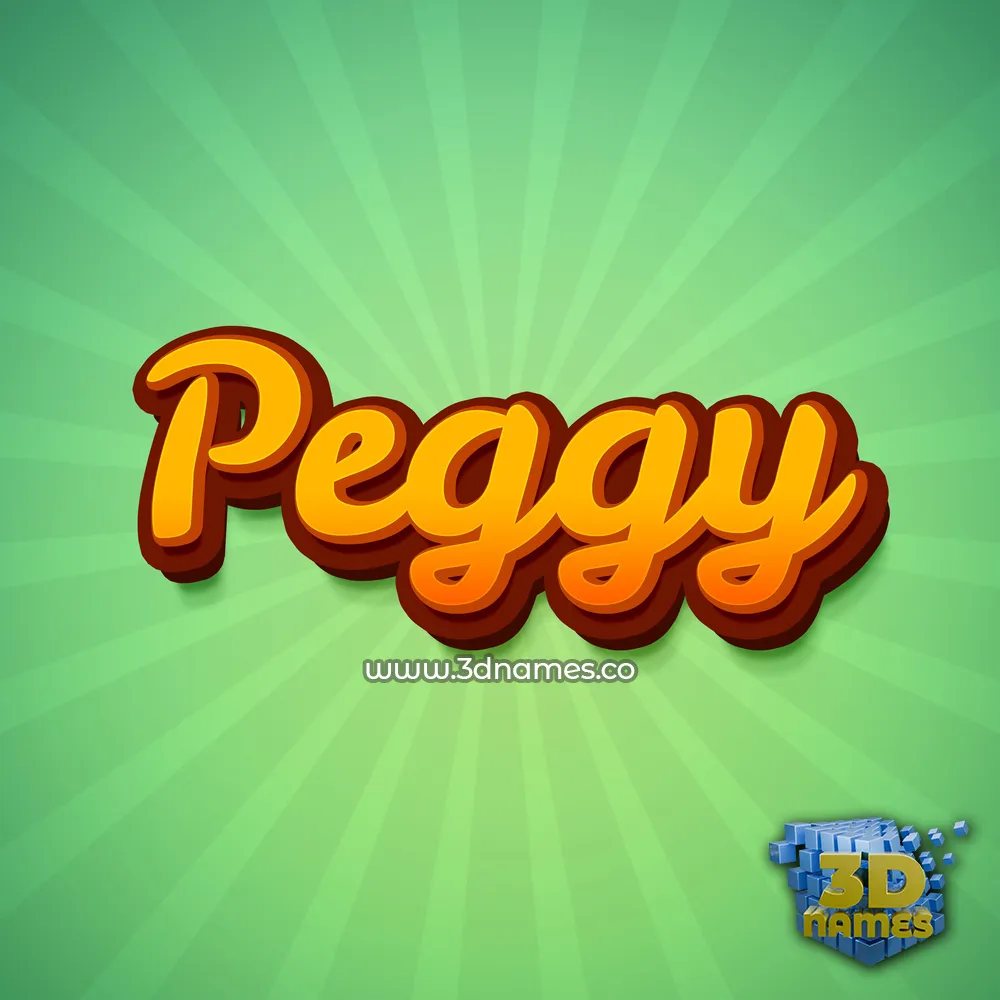 peggy in Green Rays style - 3D name wallpaper