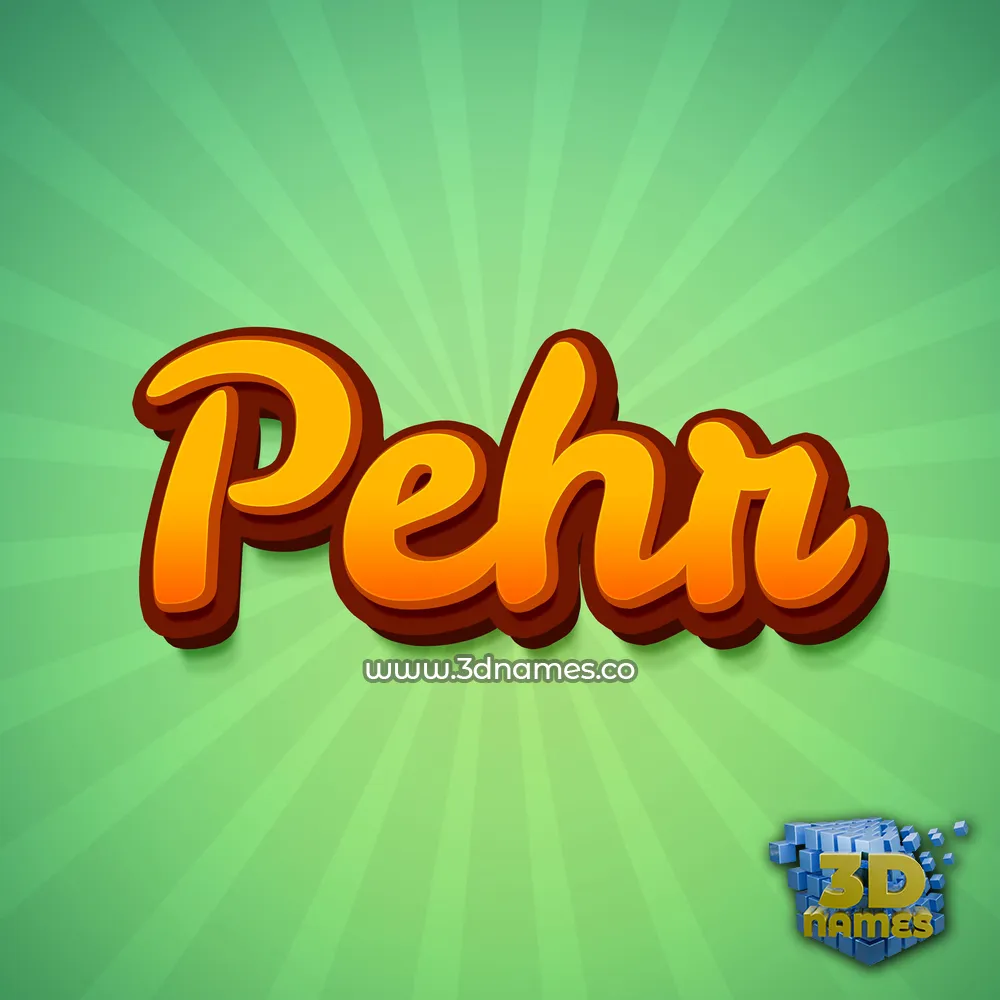 pehr in Green Rays style - 3D name wallpaper