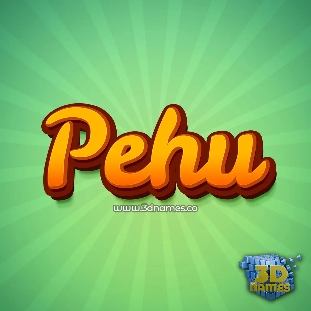 pehu in Green Rays style - 3D name wallpaper
