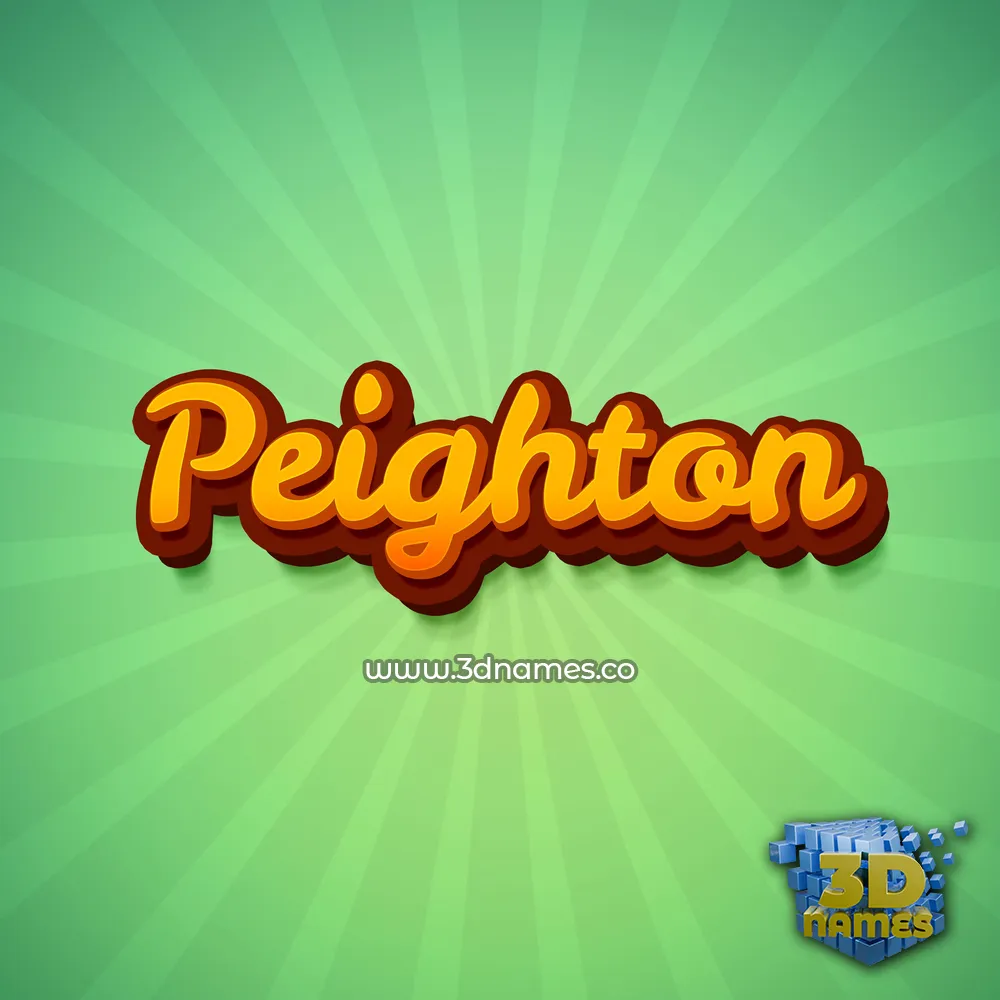 peighton in Green Rays style - 3D name wallpaper