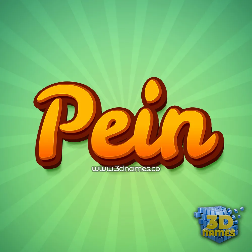pein in Green Rays style - 3D name wallpaper