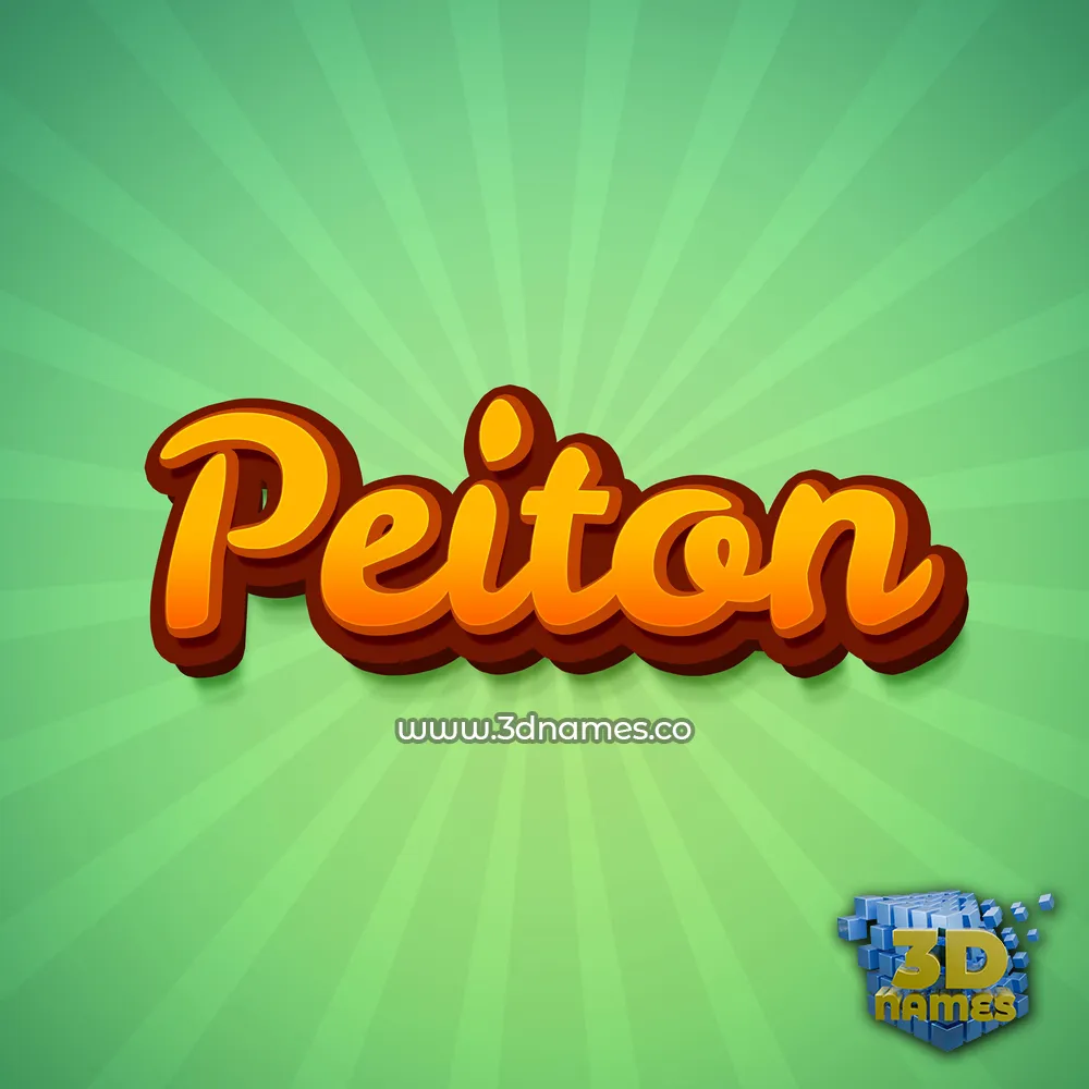 peiton in Green Rays style - 3D name wallpaper