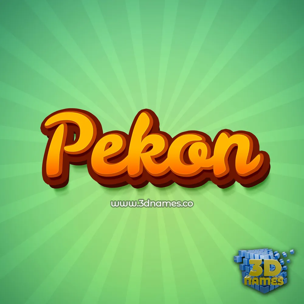 pekon in Green Rays style - 3D name wallpaper