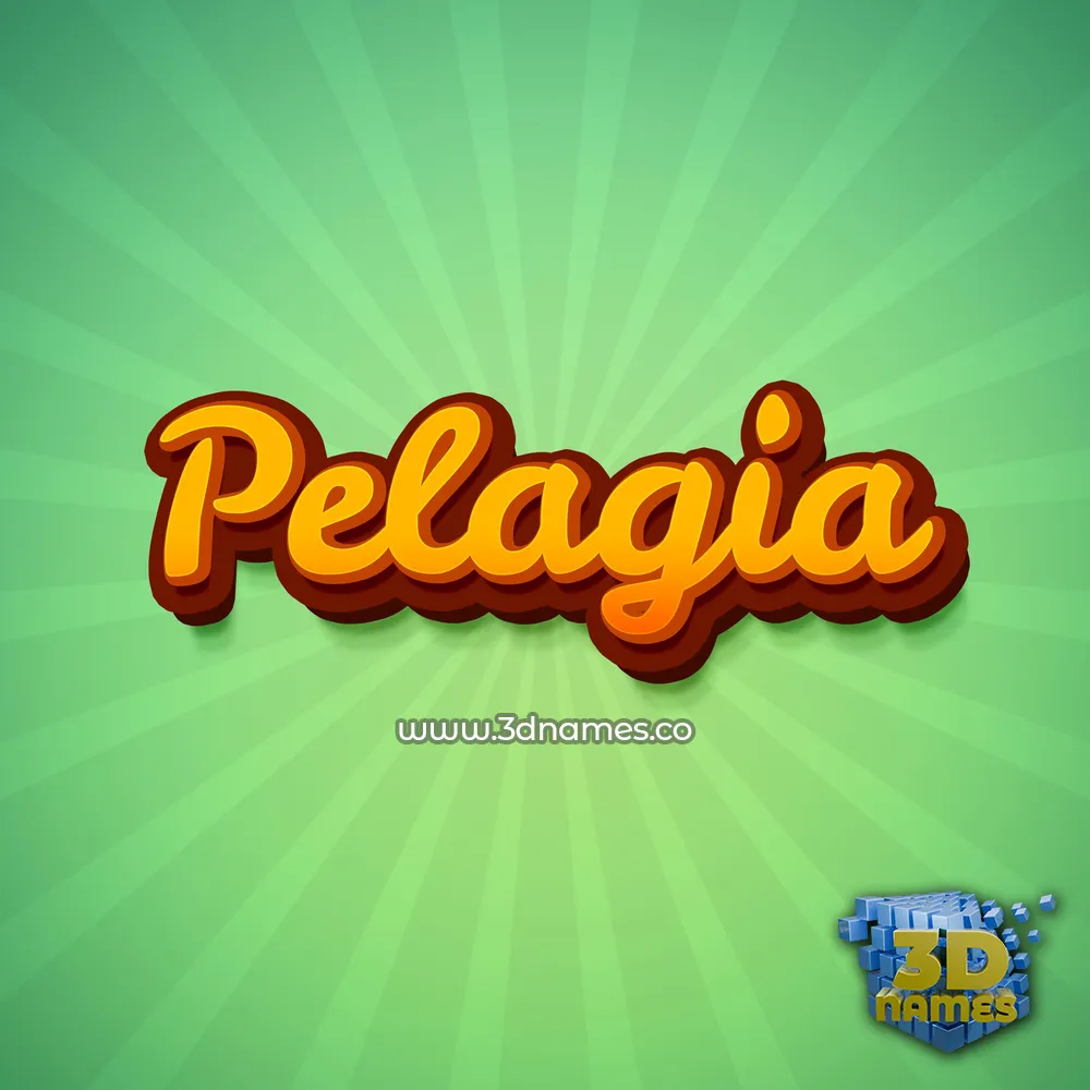 pelagia in Green Rays style - 3D name wallpaper