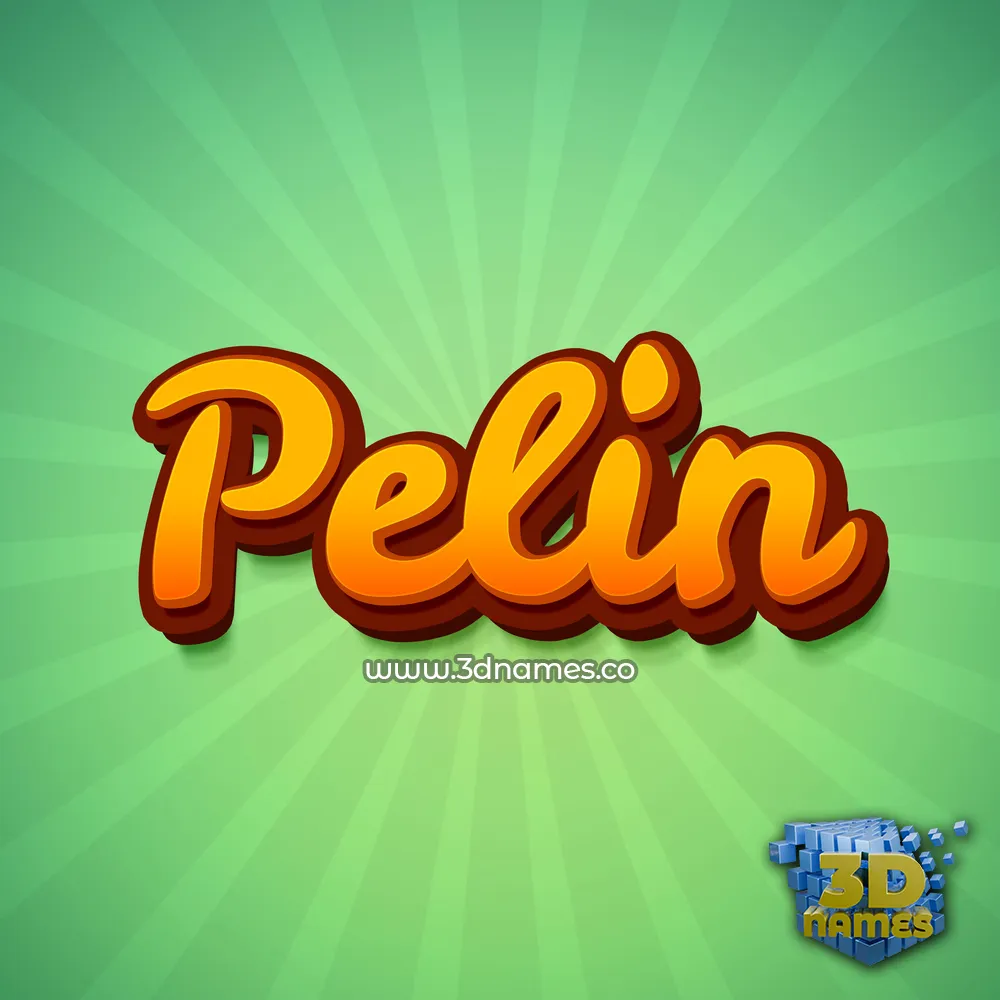 pelin in Green Rays style - 3D name wallpaper