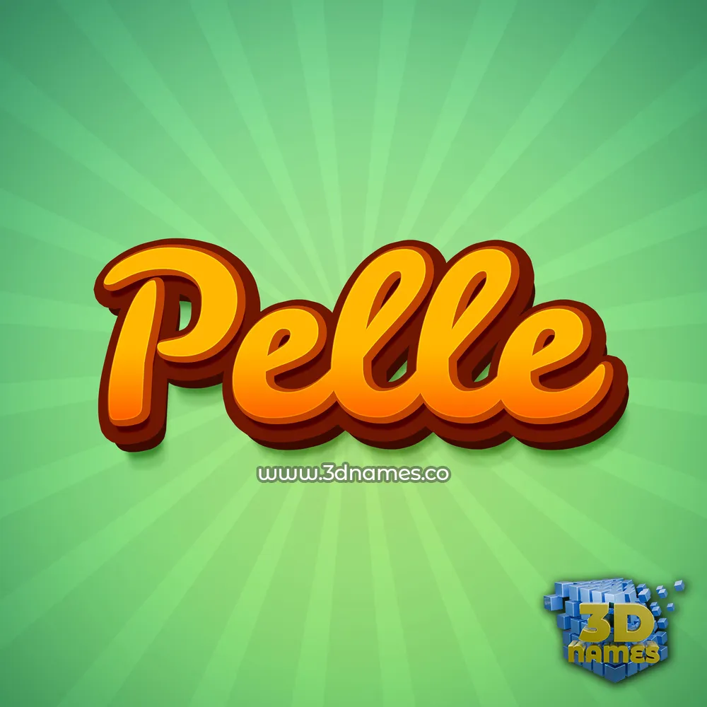 pelle in Green Rays style - 3D name wallpaper