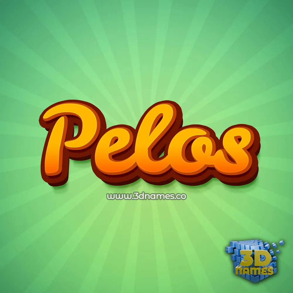 pelos in Green Rays style - 3D name wallpaper
