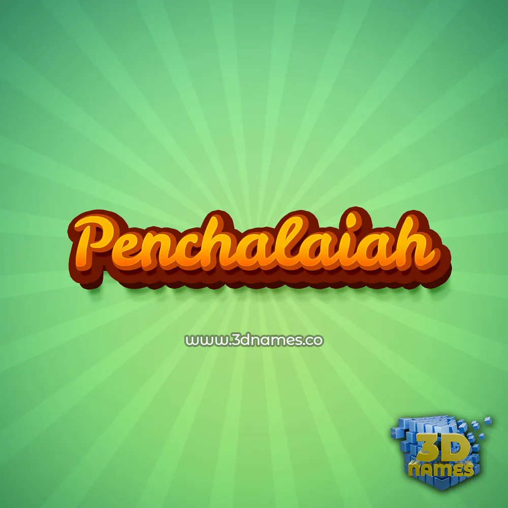 penchalaiah in Green Rays style - 3D name wallpaper