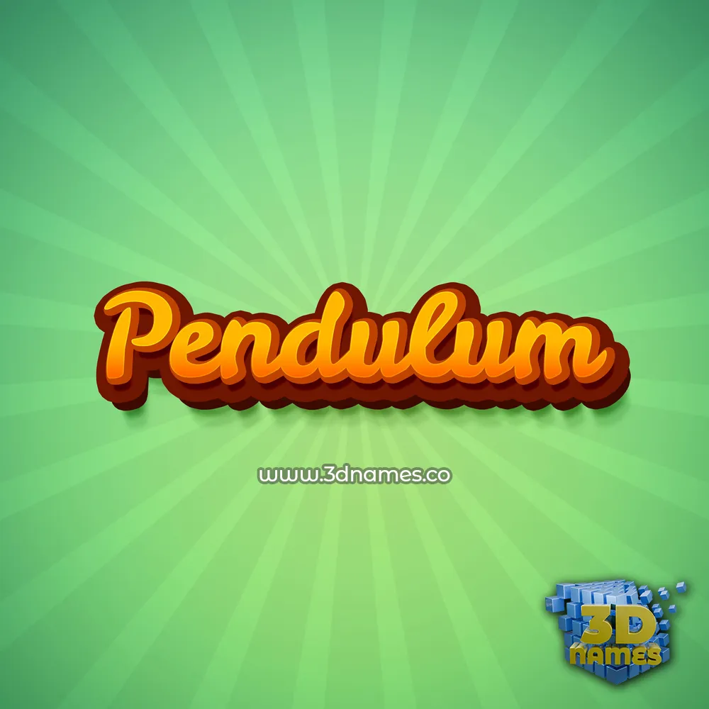pendulum in Green Rays style - 3D name wallpaper