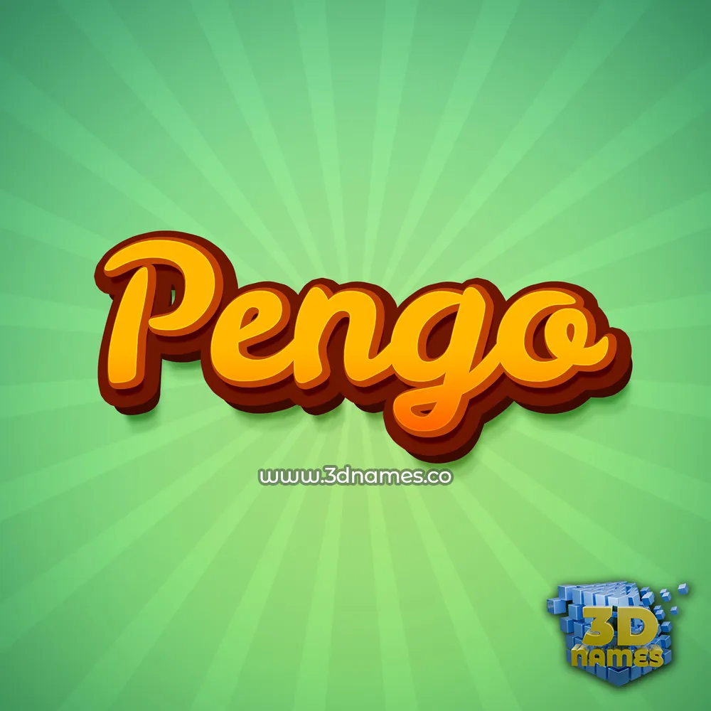 pengo in Green Rays style - 3D name wallpaper