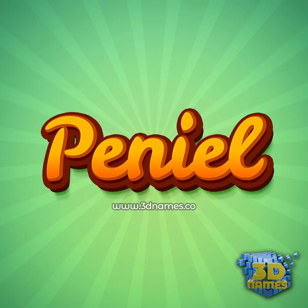 peniel in Green Rays style - 3D name wallpaper