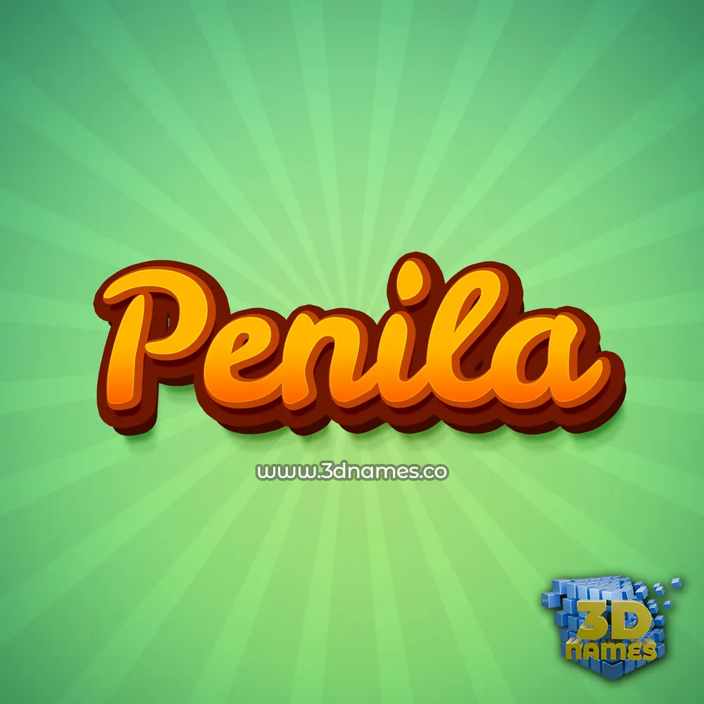 penila in Green Rays style - 3D name wallpaper