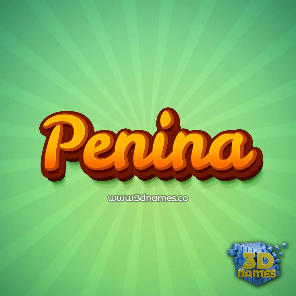 penina in Green Rays style - 3D name wallpaper