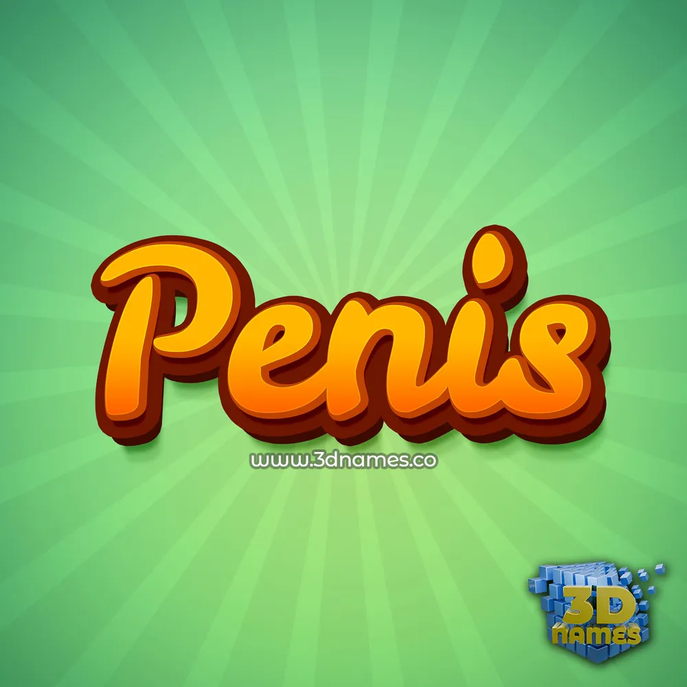 penis in Green Rays style - 3D name wallpaper