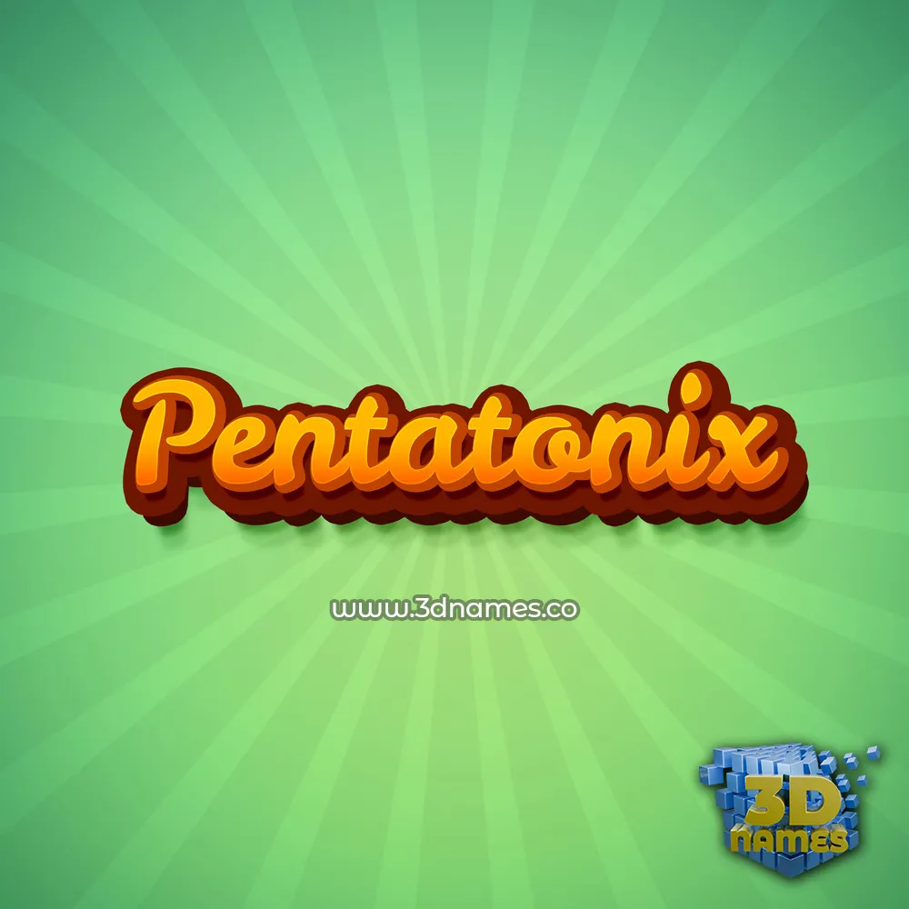 pentatonix in Green Rays style - 3D name wallpaper