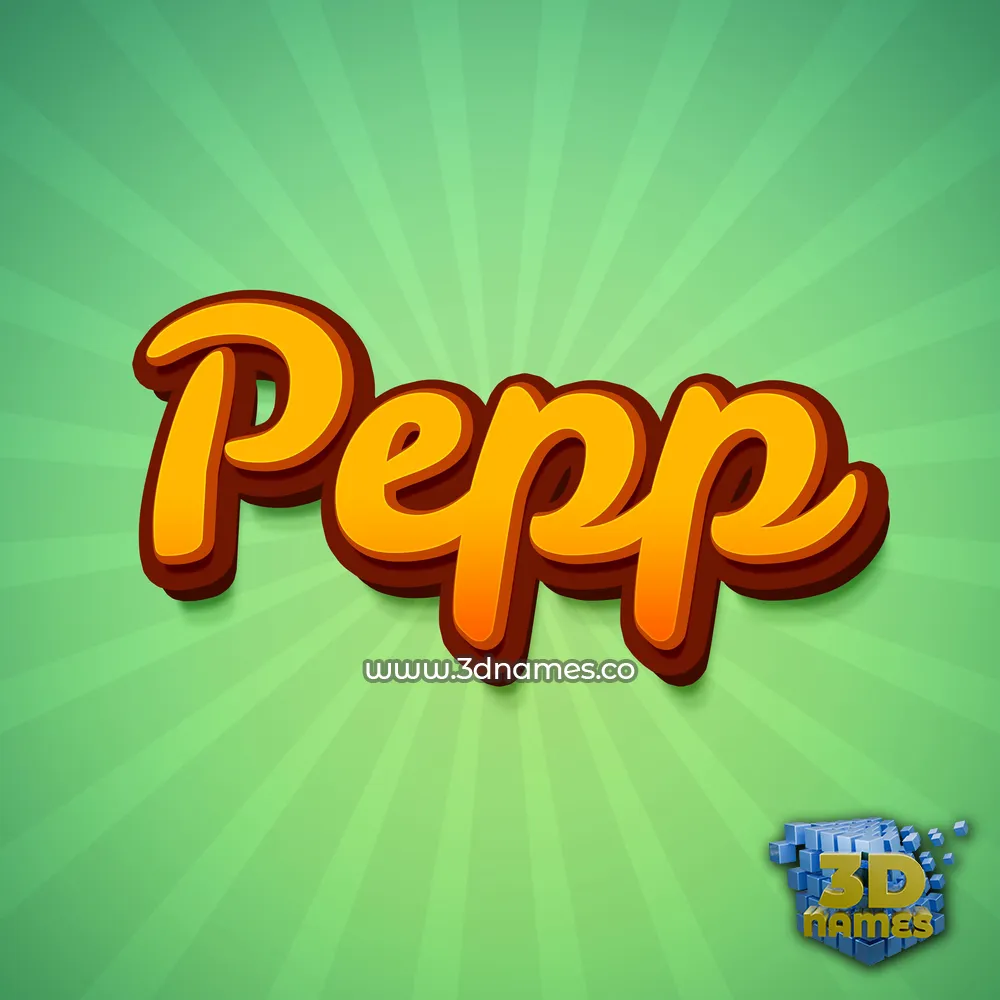 pepp in Green Rays style - 3D name wallpaper