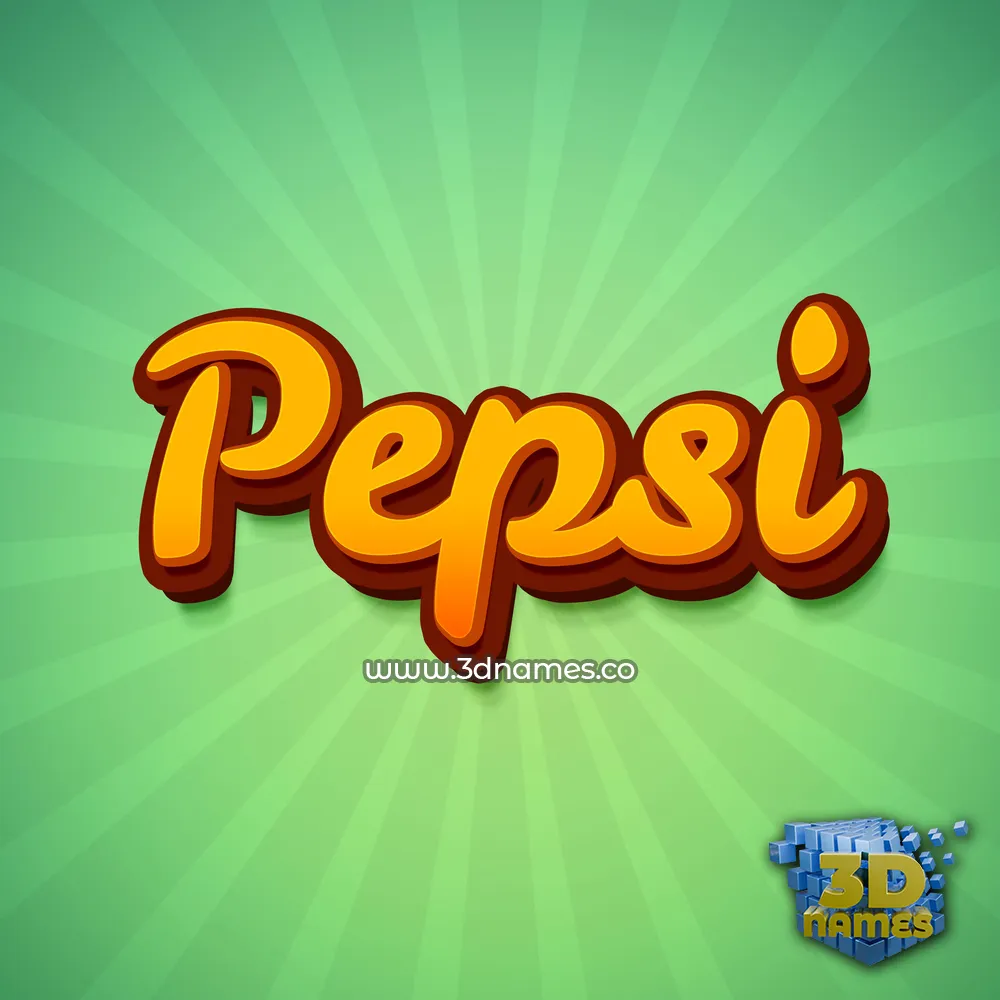 pepsi in Green Rays style - 3D name wallpaper