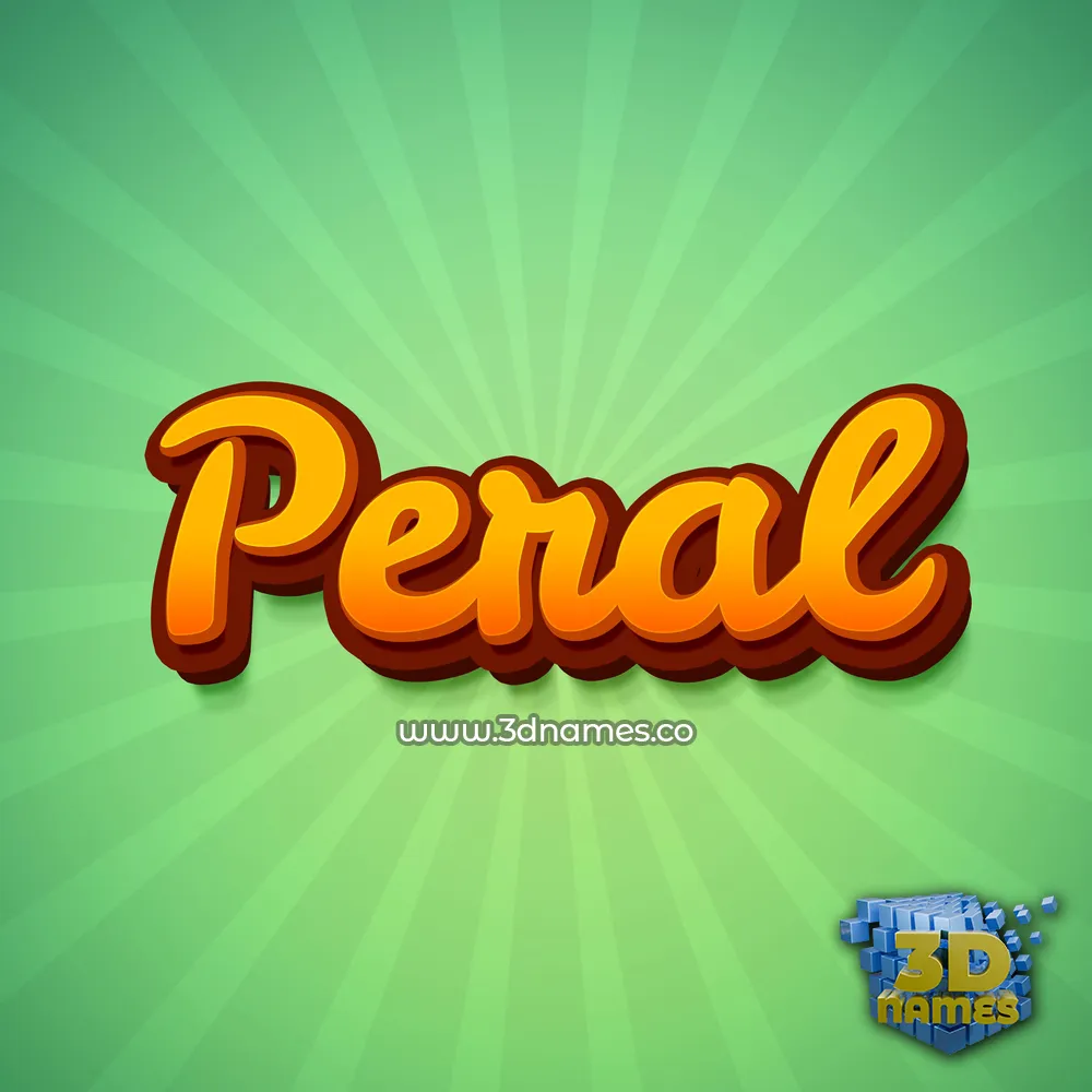 peral in Green Rays style - 3D name wallpaper