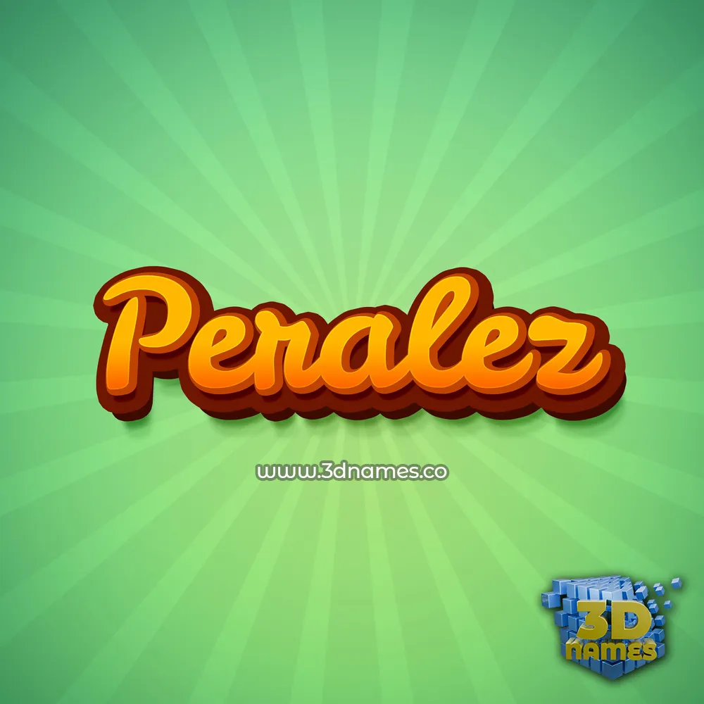 peralez in Green Rays style - 3D name wallpaper
