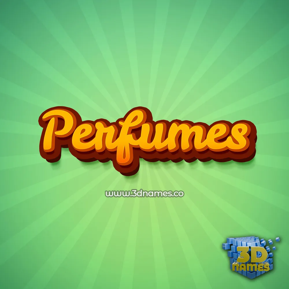 perfumes in Green Rays style - 3D name wallpaper