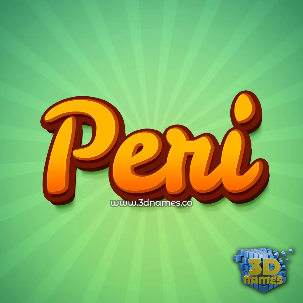 peri in Green Rays style - 3D name wallpaper