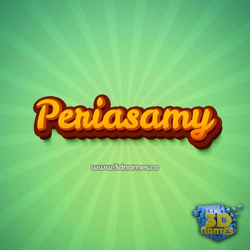 periasamy in Green Rays style - 3D name wallpaper