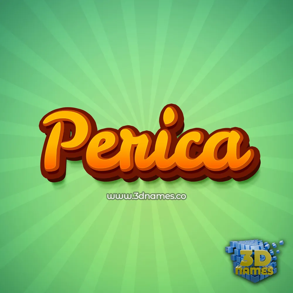 perica in Green Rays style - 3D name wallpaper
