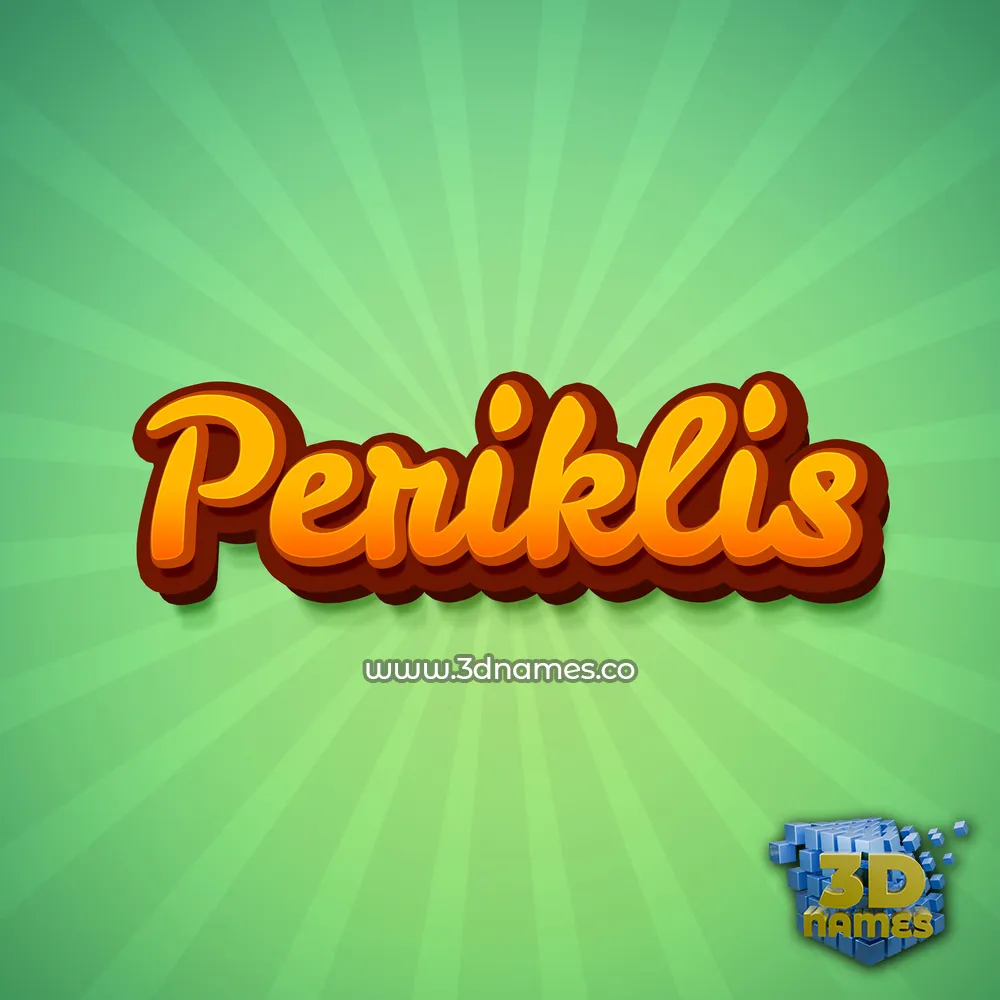 periklis in Green Rays style - 3D name wallpaper