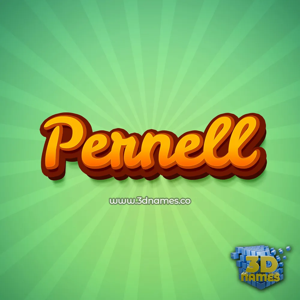 pernell in Green Rays style - 3D name wallpaper