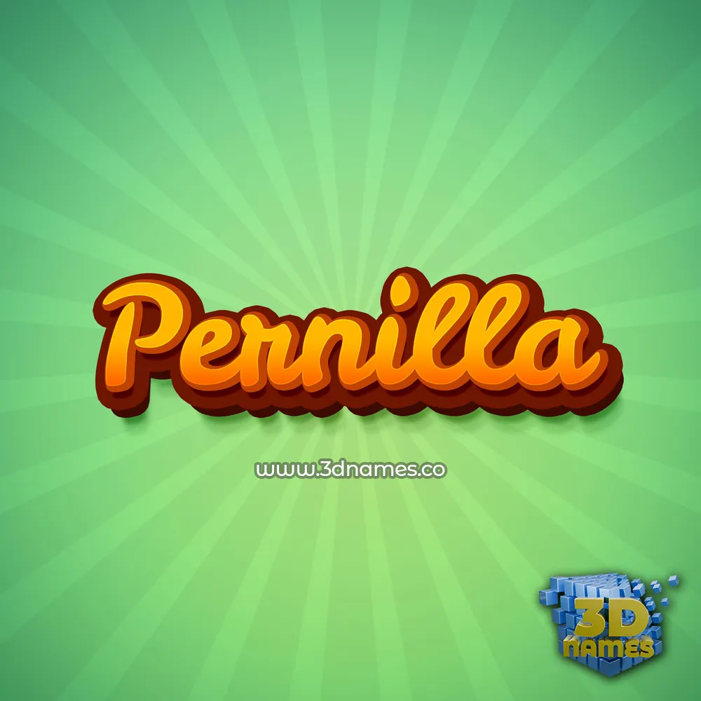 pernilla in Green Rays style - 3D name wallpaper