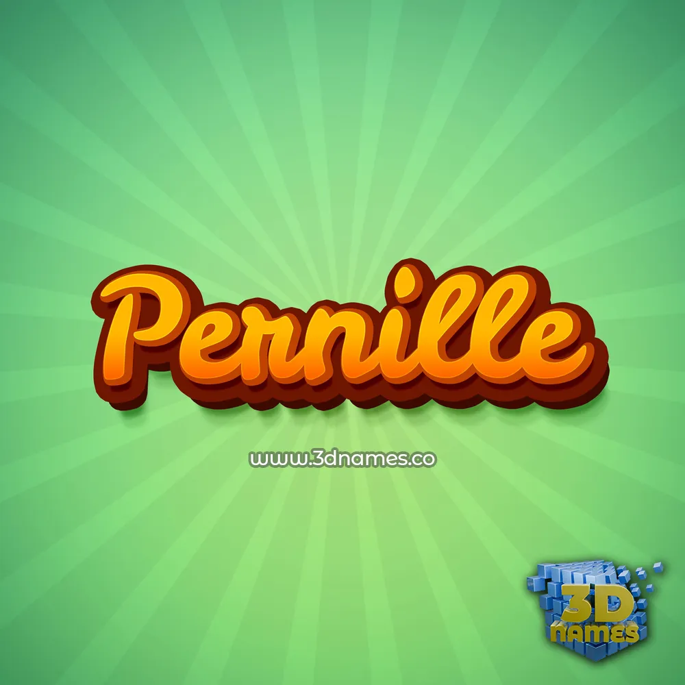 pernille in Green Rays style - 3D name wallpaper