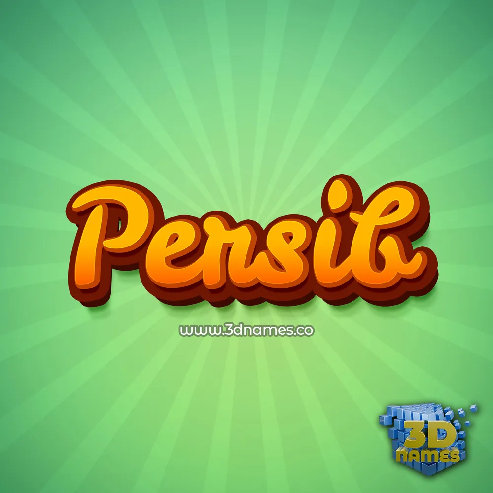 persib in Green Rays style - 3D name wallpaper