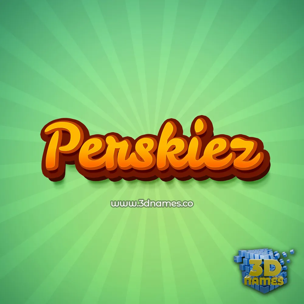 perskiez in Green Rays style - 3D name wallpaper