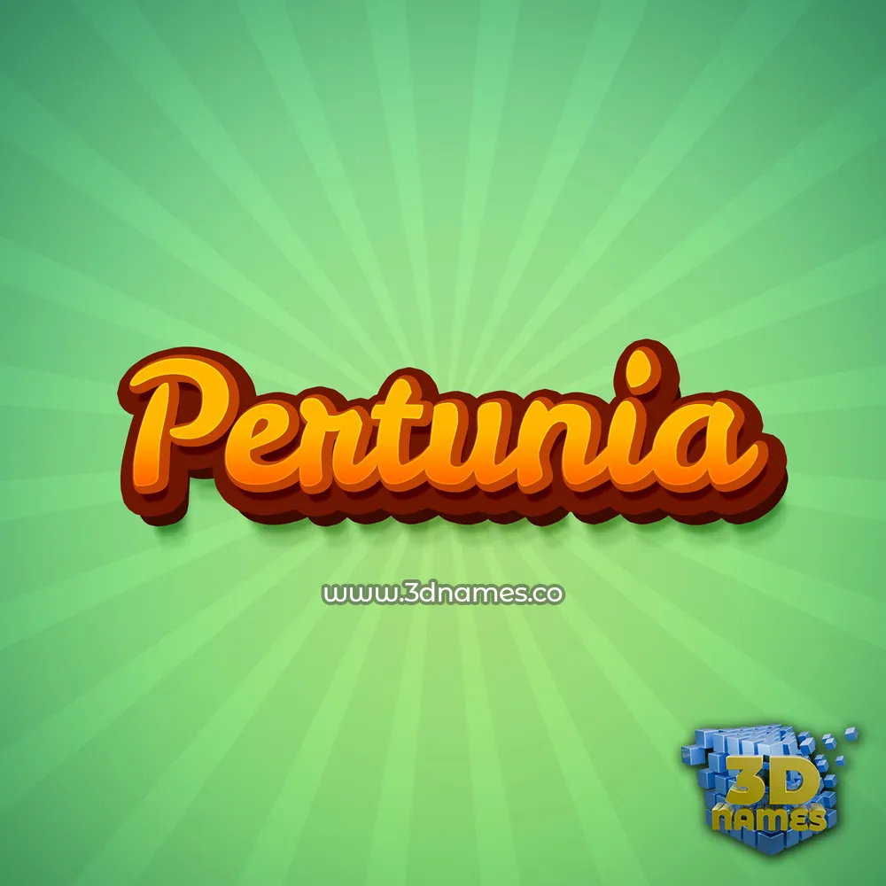 pertunia in Green Rays style - 3D name wallpaper