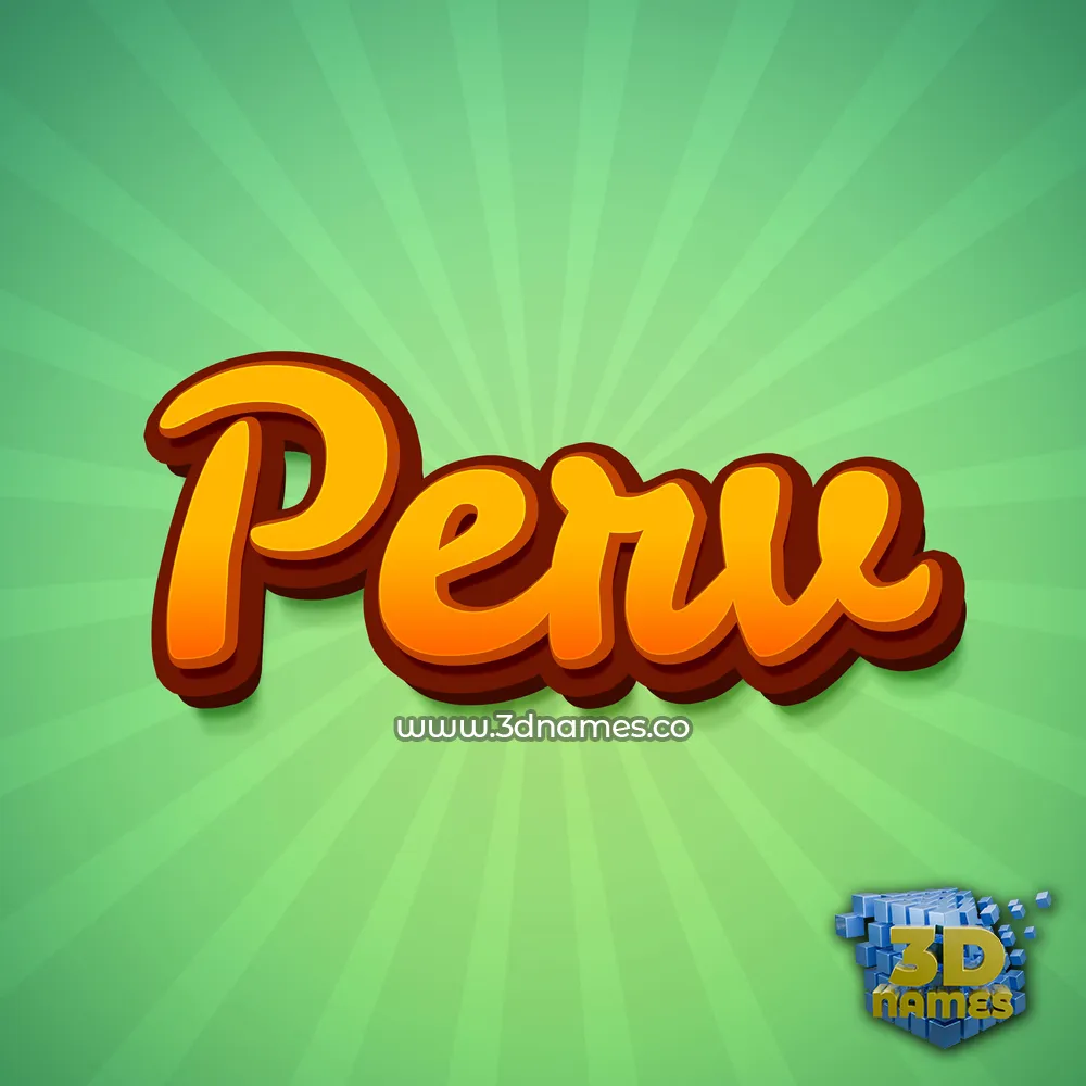 perv in Green Rays style - 3D name wallpaper
