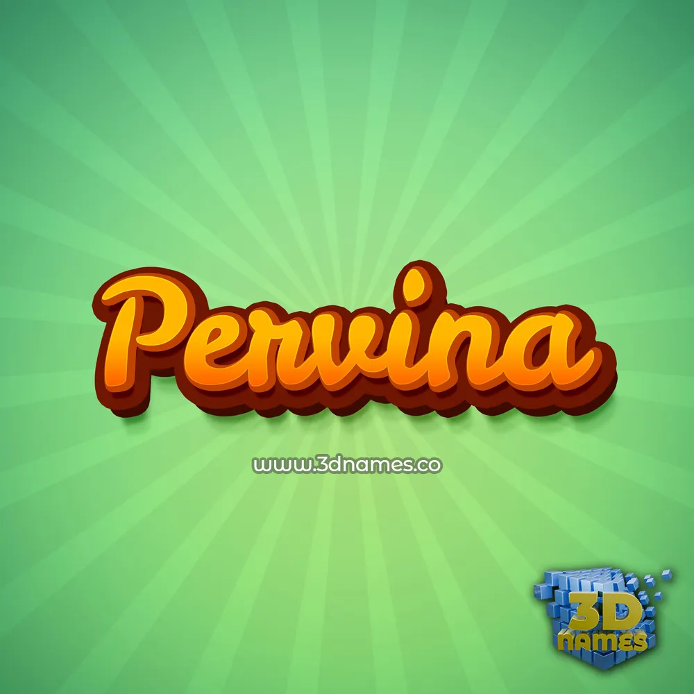 pervina in Green Rays style - 3D name wallpaper