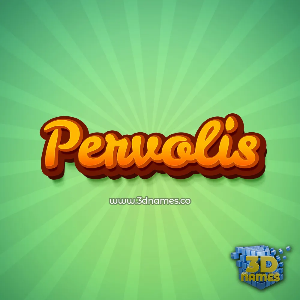 pervolis in Green Rays style - 3D name wallpaper