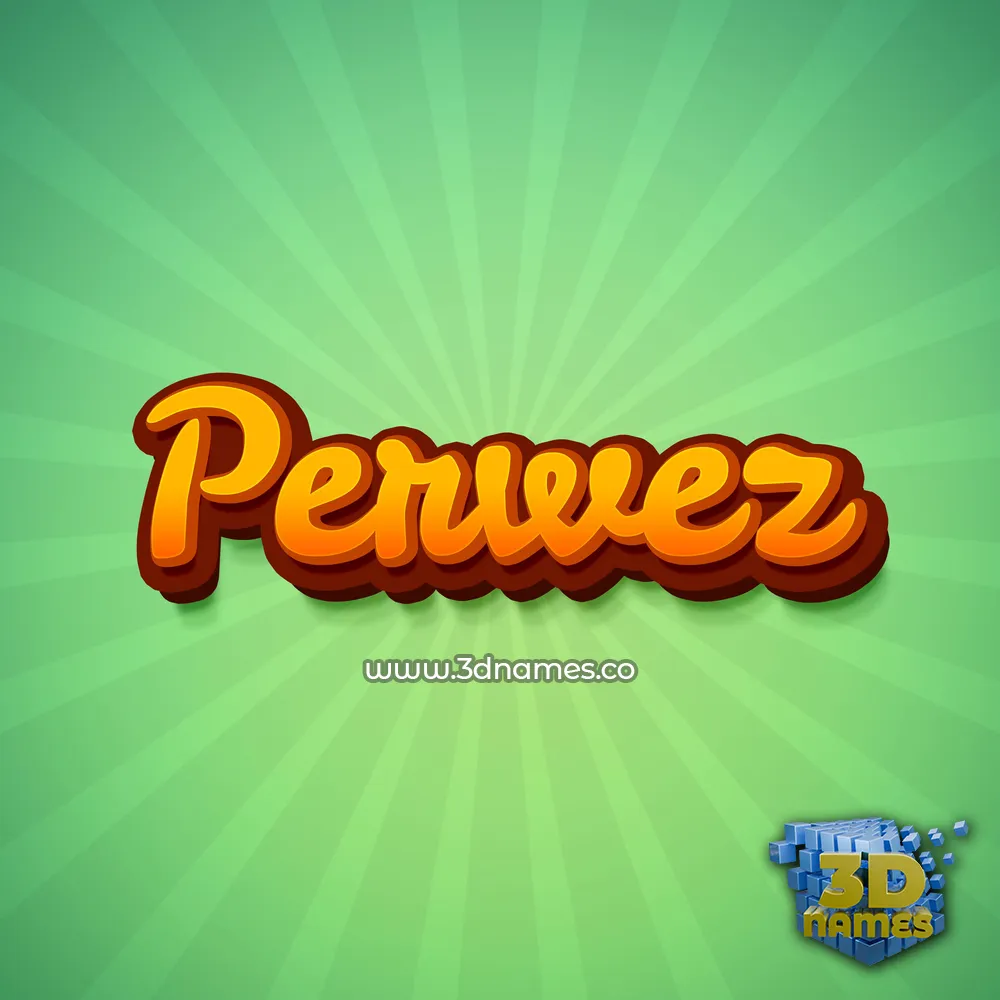 perwez in Green Rays style - 3D name wallpaper