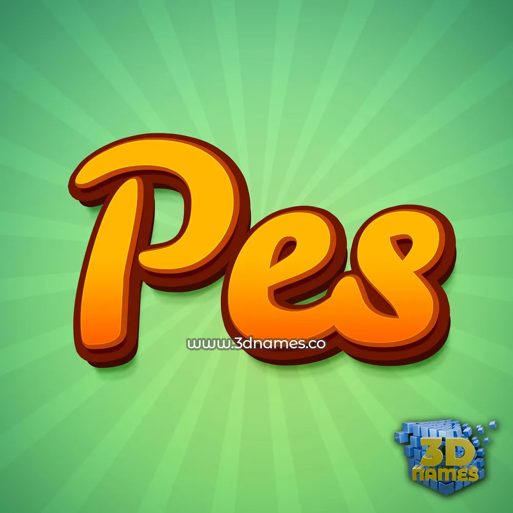 pes in Green Rays style - 3D name wallpaper