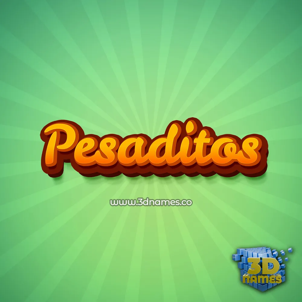 pesaditos in Green Rays style - 3D name wallpaper