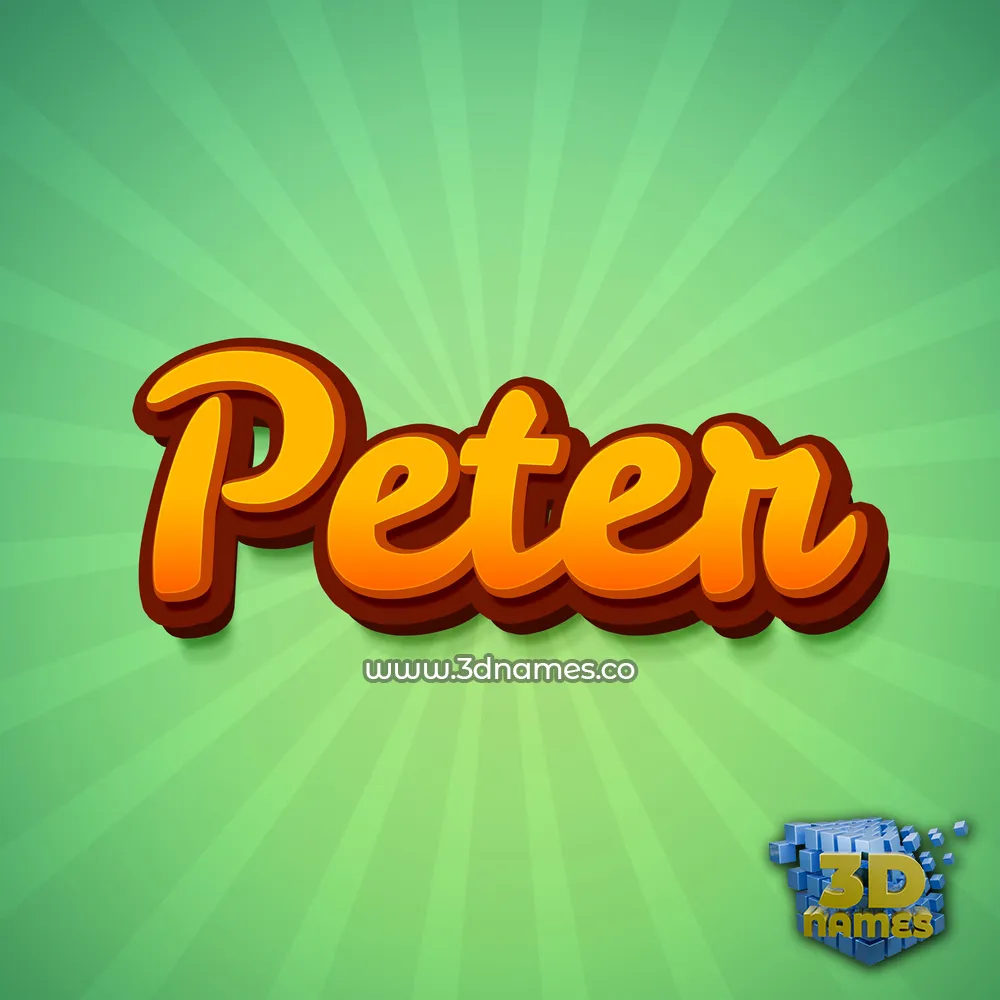 peter in Green Rays style - 3D name wallpaper