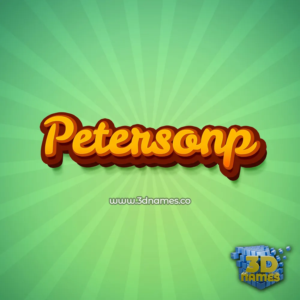 petersonp in Green Rays style - 3D name wallpaper