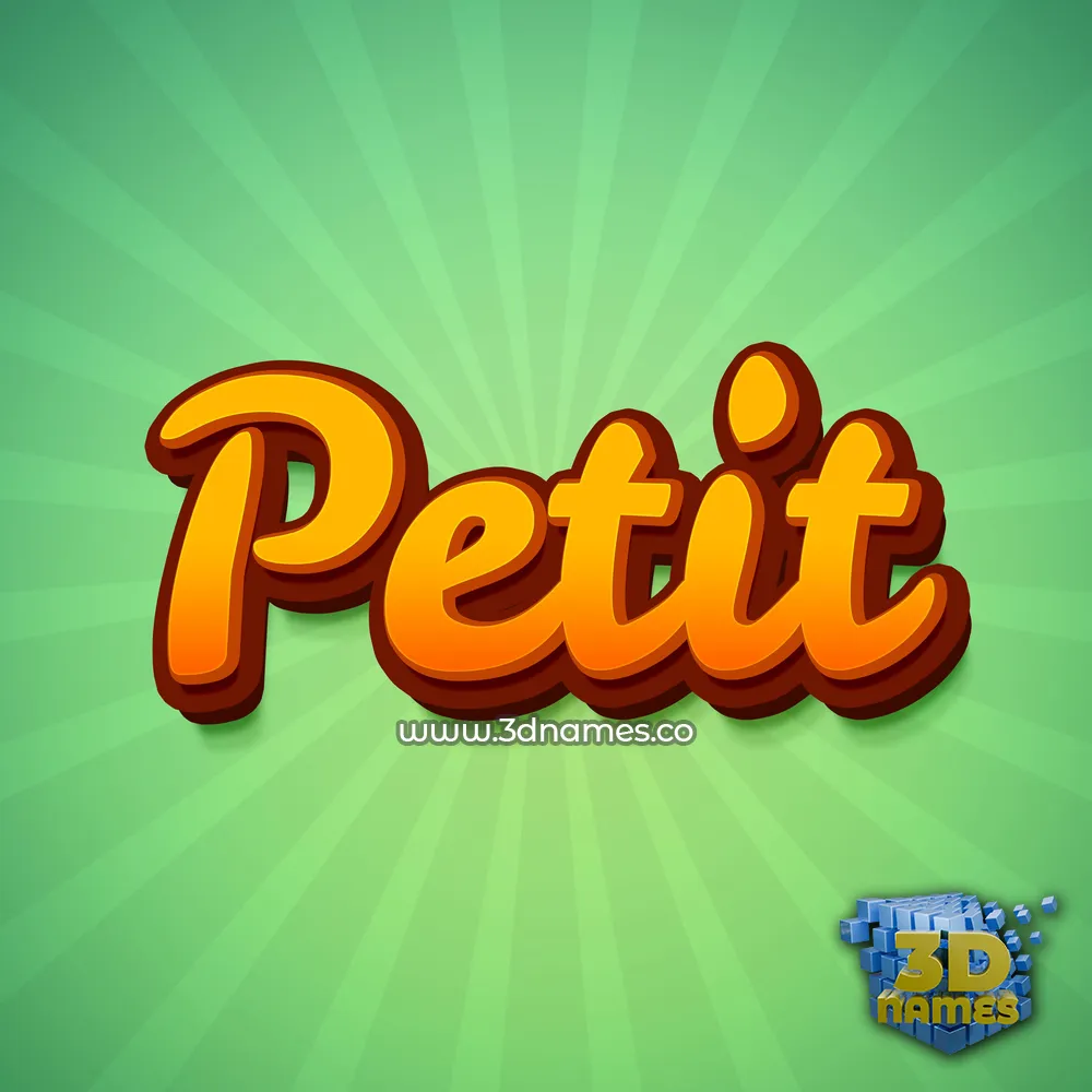 petit in Green Rays style - 3D name wallpaper