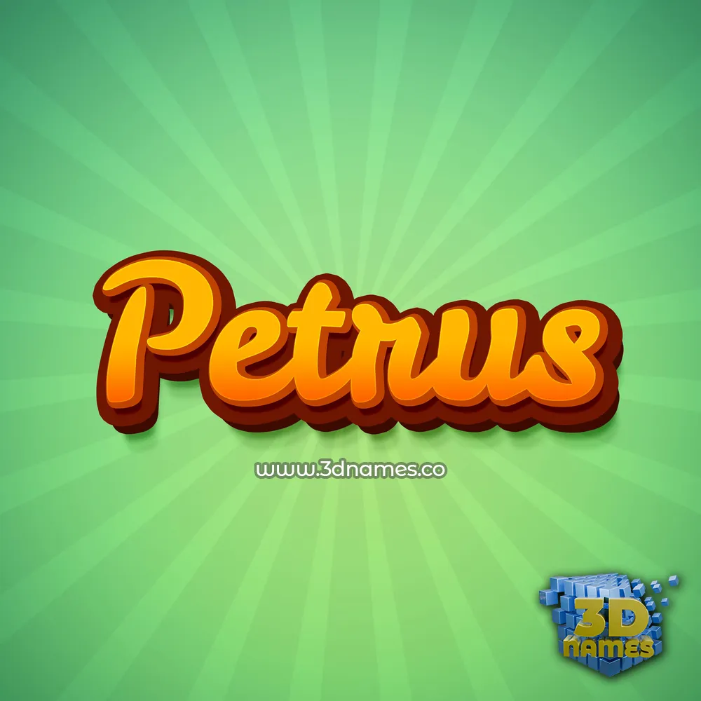 petrus in Green Rays style - 3D name wallpaper