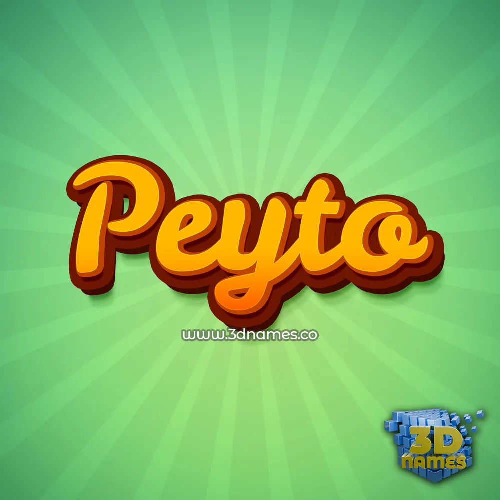 peyto in Green Rays style - 3D name wallpaper