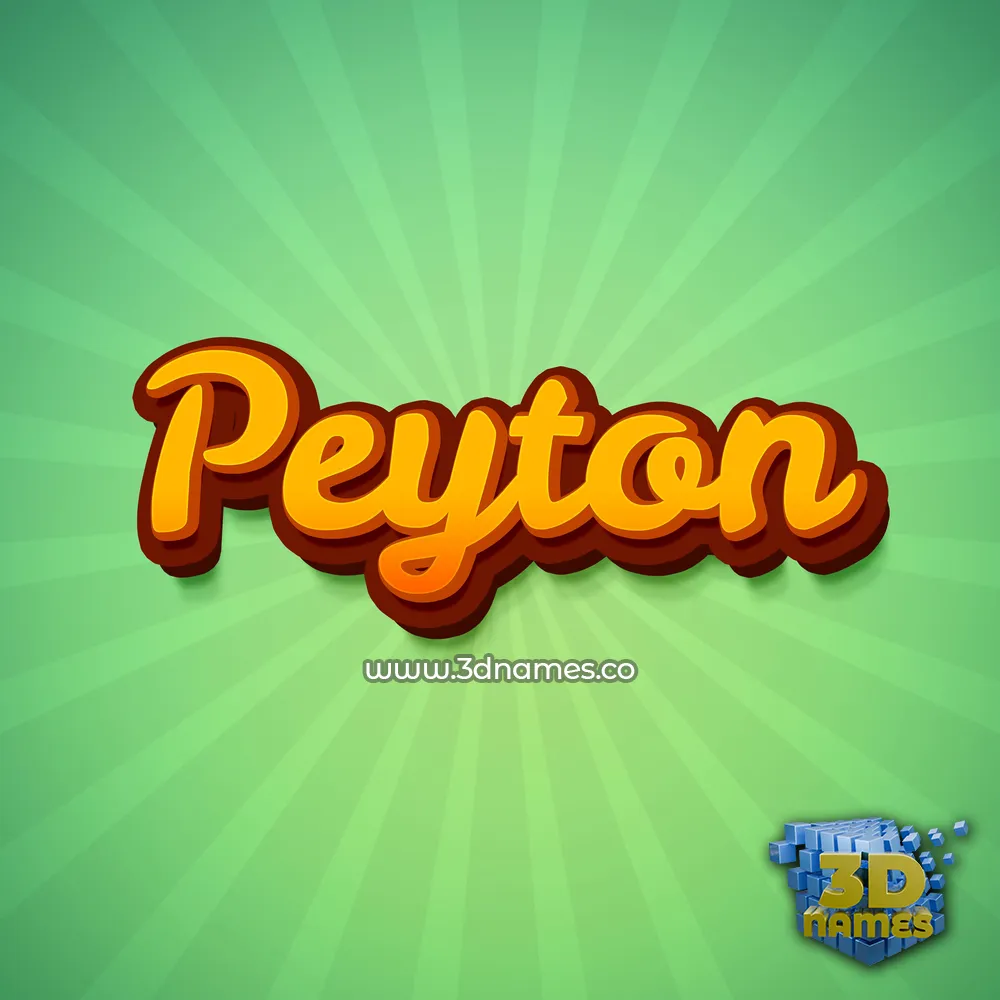 peyton in Green Rays style - 3D name wallpaper