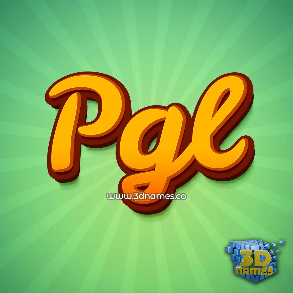 pgl in Green Rays style - 3D name wallpaper