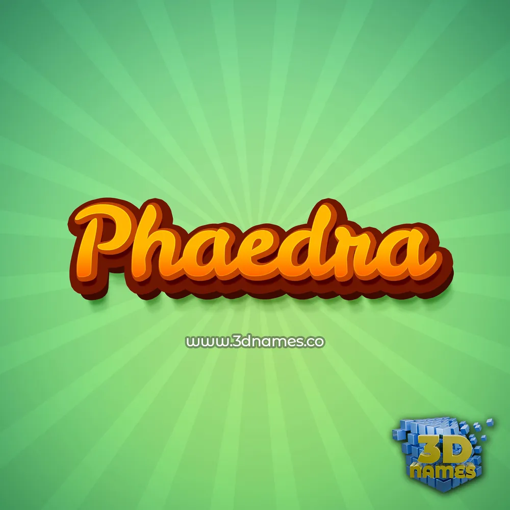 phaedra in Green Rays style - 3D name wallpaper